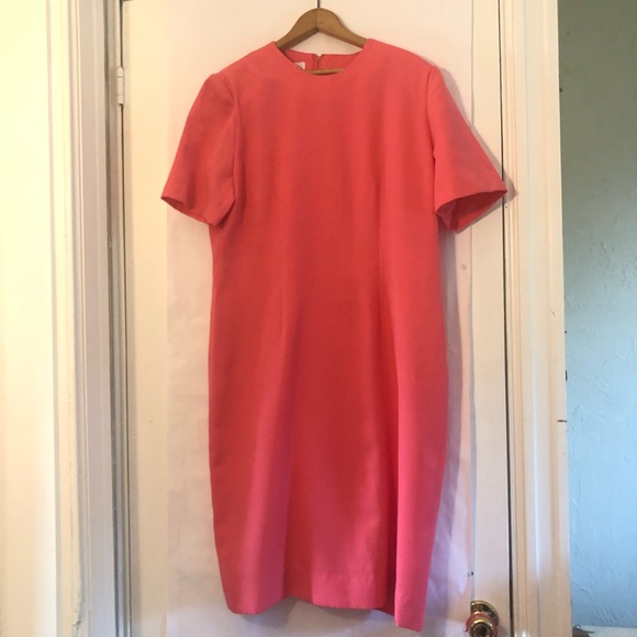 Vintage Henry Lee Petite Neon Dress Workwear Pink - Picture 8 of 8